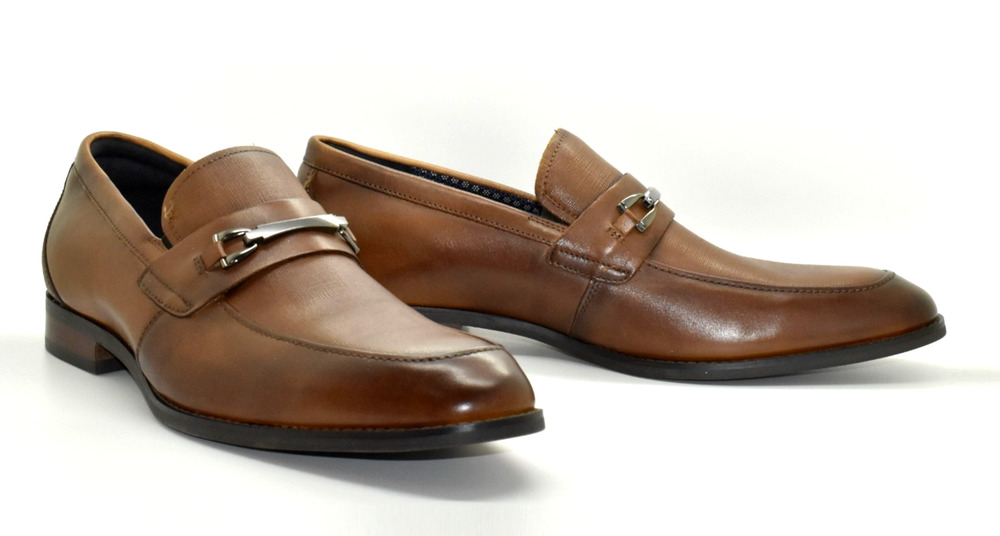 B2 NEW STACY ADAMS Redzone Collection Kaylor Cognac Bit Dress Loafers Size 11.5